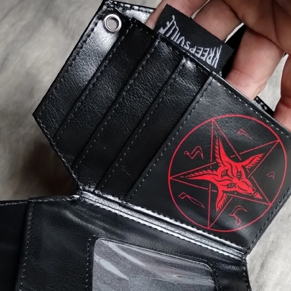 Gothic Baphomet Coffin Shaped Wallet By Kreepsville - Picture 6 of 8